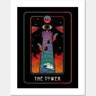 TAROT - THE TOWER Posters and Art